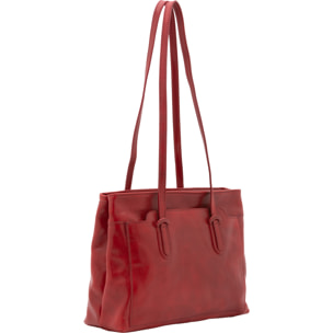 Borsa a spalla  da donna In Vera pelle Made in Italy 35x26x12 cm