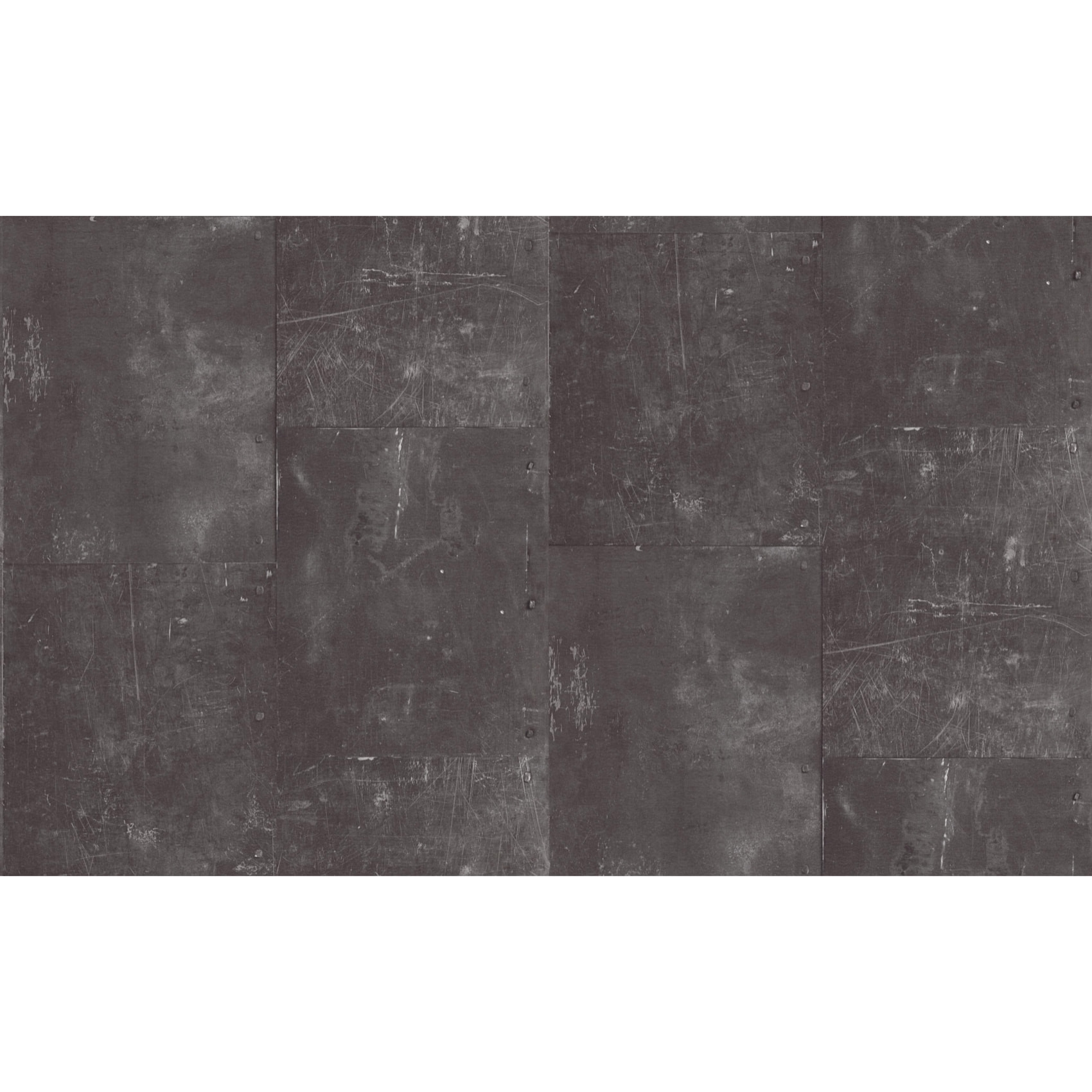 Papier Peint 'Plaques de Métal Rivetées' - Argent