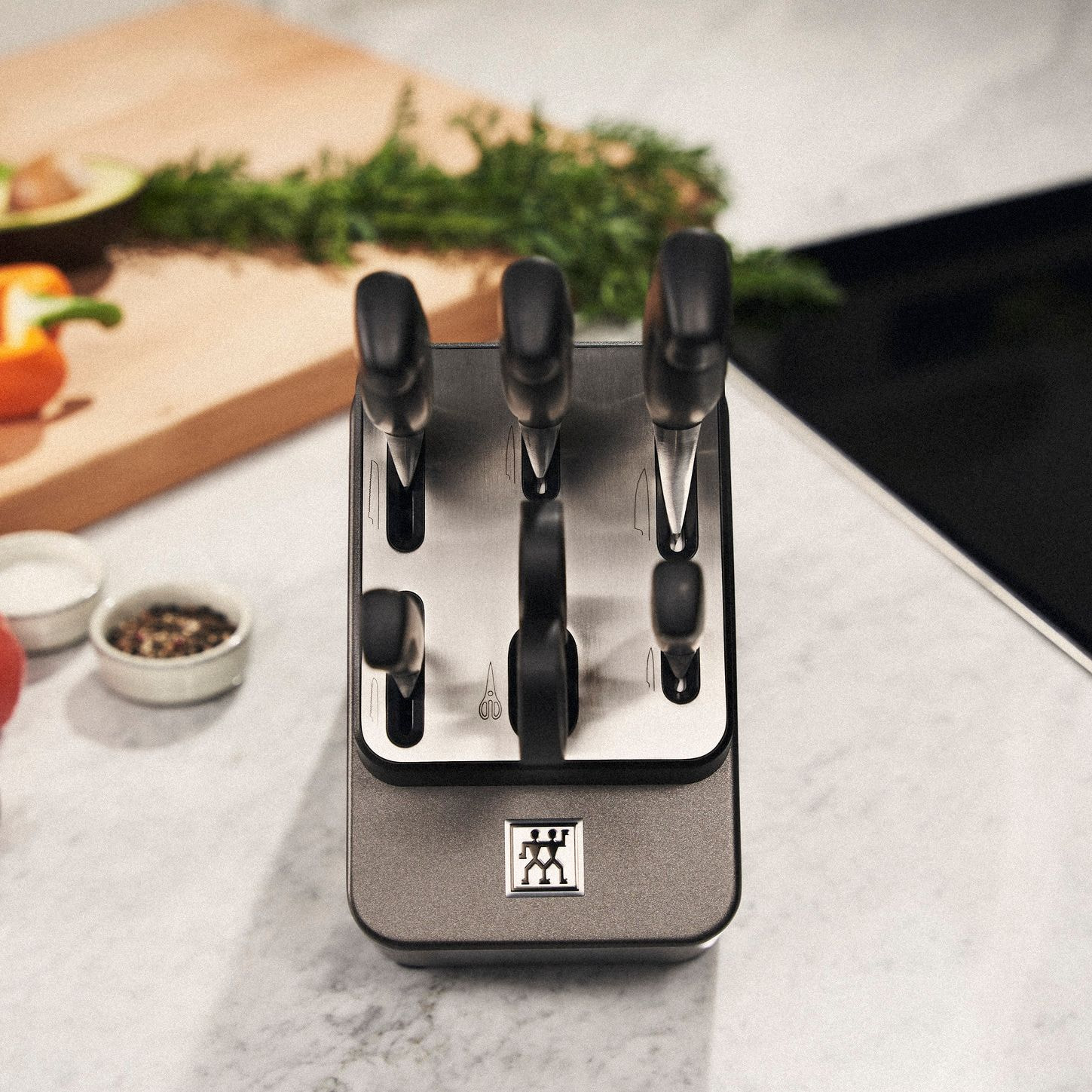 Bloc de couteaux avec technologie KiS,+ 7 pcs, **** FOUR STAR