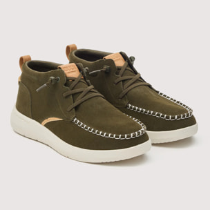 Botín Casual Caqui de Serraje - Timber