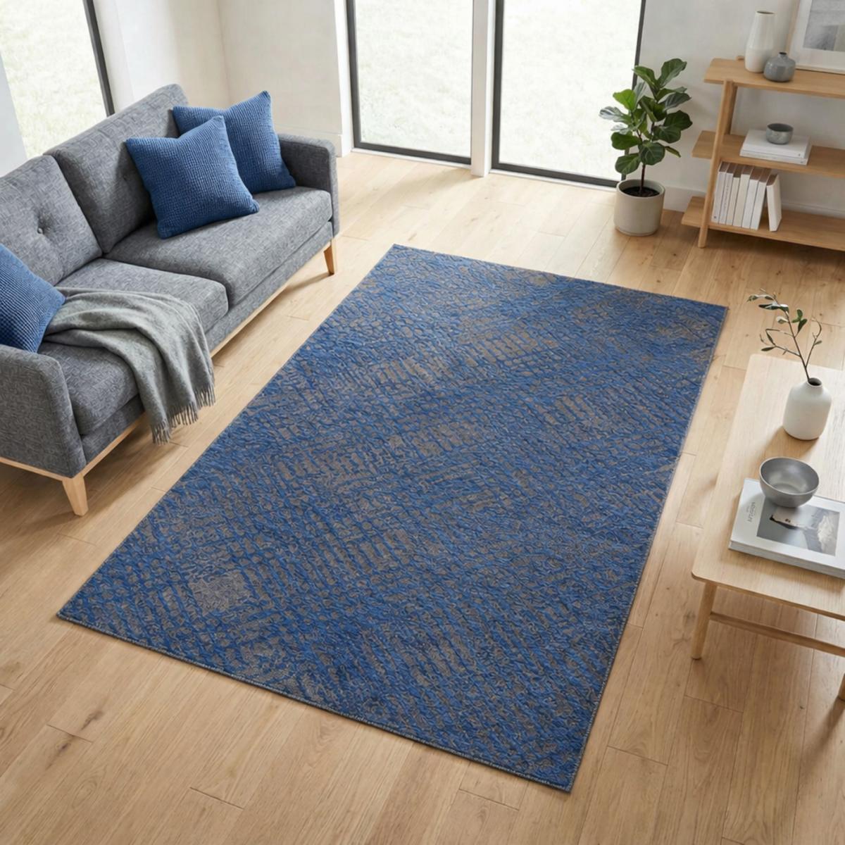 Tapis kilim Piro tissé en relief aspect 3D