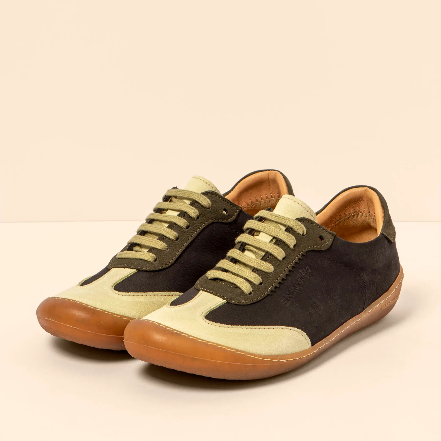 Zapatos N5766 MULTI LEATHER BLACK-LIME/PAWIKAN color Black-lime