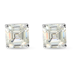 Orecchini Punto Luce Quadrati in Argento 925 con Cubic Zirconia