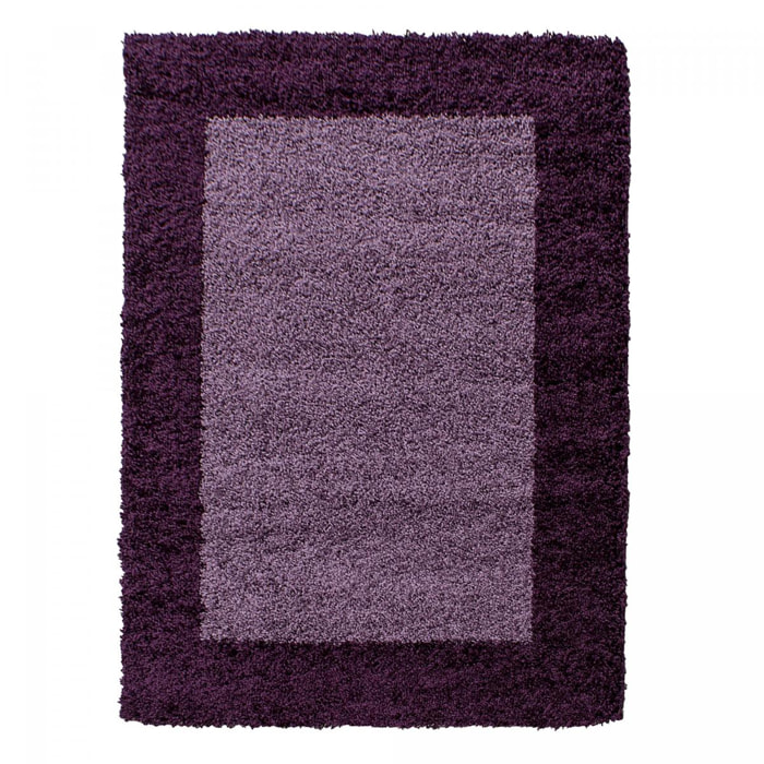 Tapis poils longs shaggy tissé motif simple NIVA