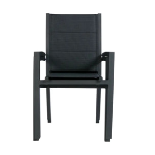 Fauteuil de jardin empilable Allure Gris poivre & Graphite