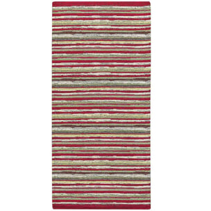 Tappeto Cucina Bagno Righe Rosso