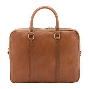 Borsa a mano  unisex In Vera pelle Made in Italy 37x31x6 cm