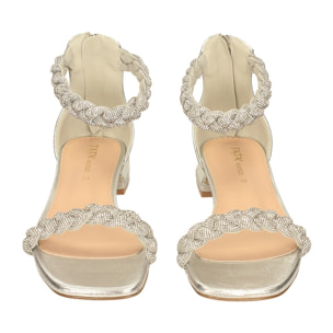 Sandali Donna Tata Italia Argentato