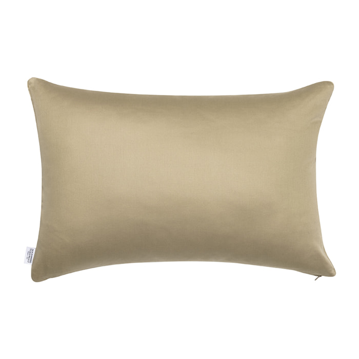 Housse de coussin imprimée en lin et soie, LIN & SOIE, Jaune Desert