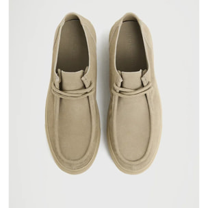 Zapato wallaby Marlon color arena de serraje con logo Polo Club