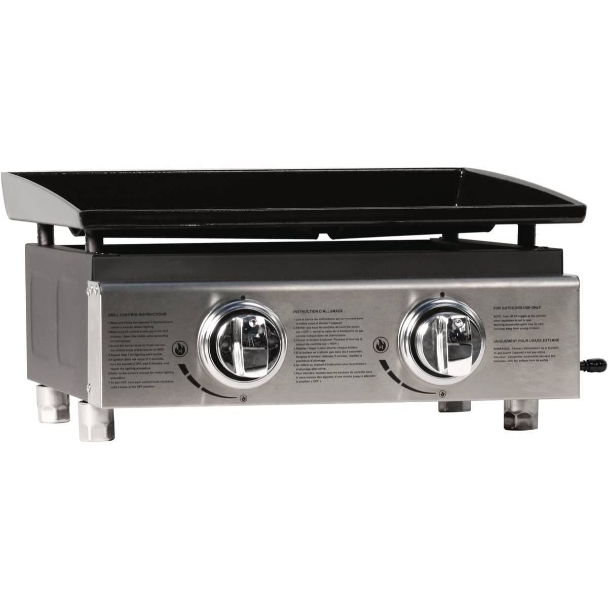 Plancha "Presto 2" - 2 Brûleurs - 5 kW - Gris