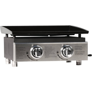 Plancha "Presto 2" - 2 Brûleurs - 5 kW - Gris