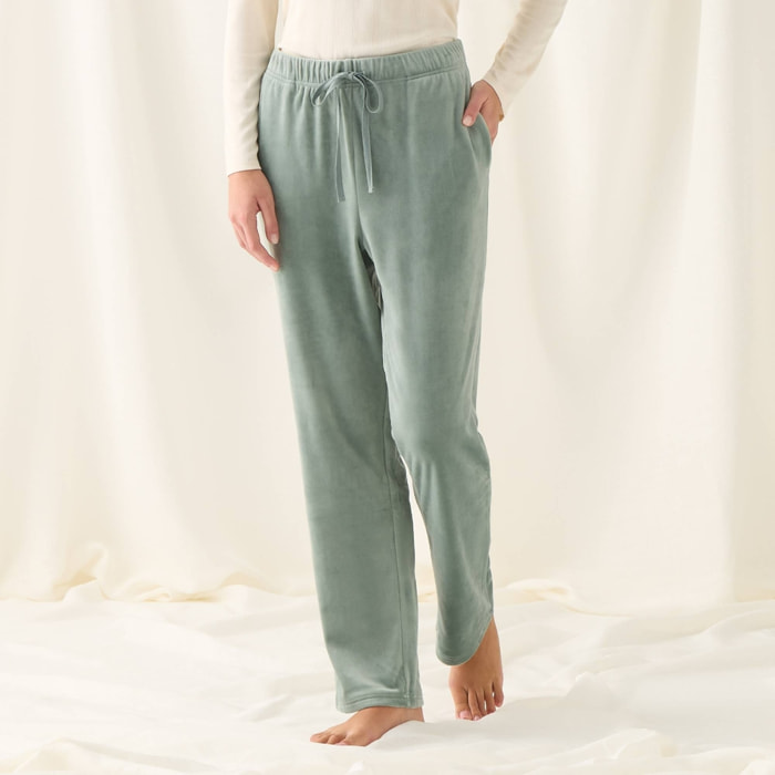 Pantalón terciopelo polar Esvelu color verde claro Poliéster