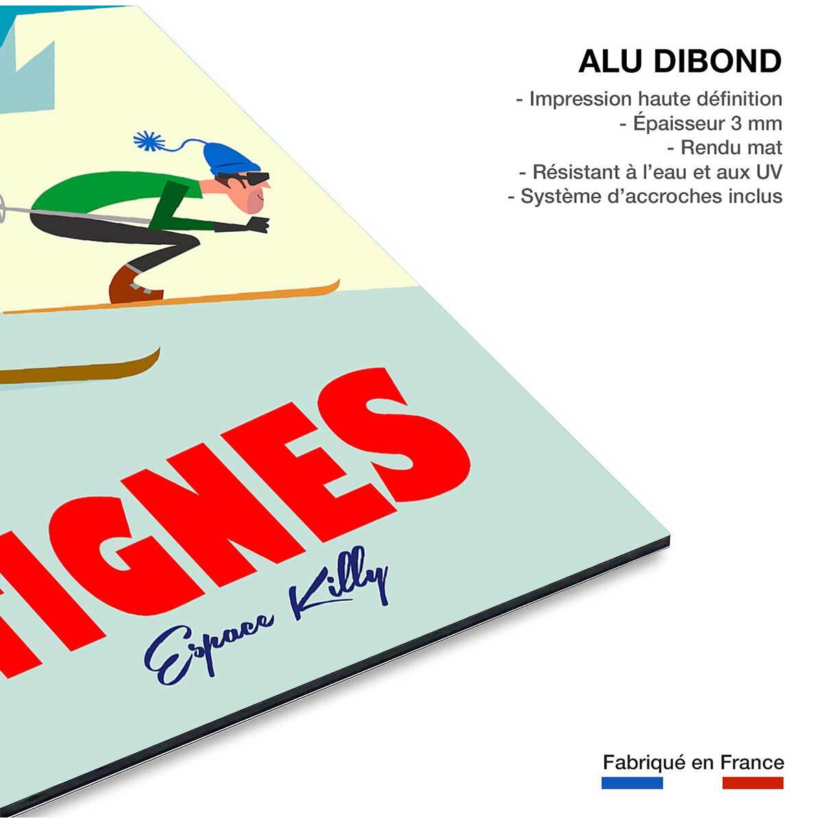 Tableau ski à tignes Tableau alu Dibond