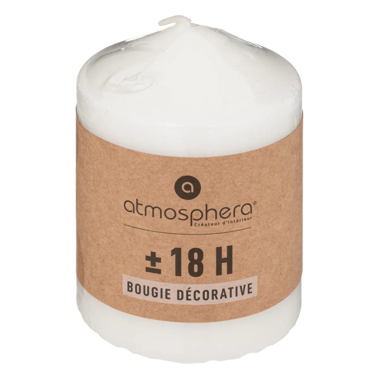 Bougie ronde "Many" blanc 220g
