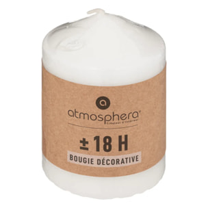 Bougie ronde "Many" blanc 220g