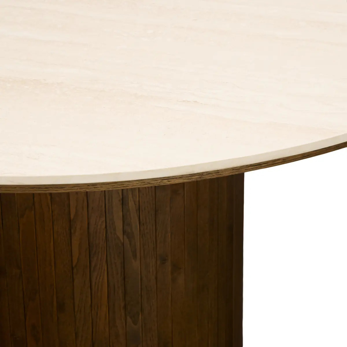 Table à manger Auren ronde D.120cm 4 places beige