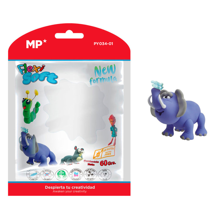 PACK 12 Uds. PASTA DE MODELAR 60 g BLANCO