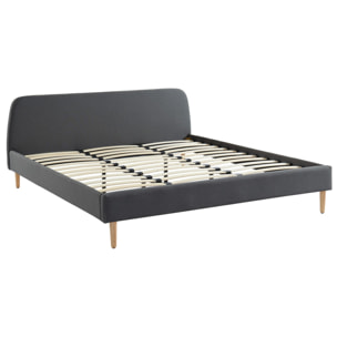 Lit adulte avec tête de lit et sommier - GABY