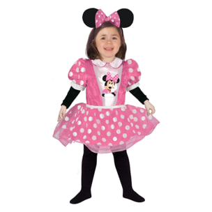 Costume Disney Baby Minnie Topolina Classic Rosa Con Accessori