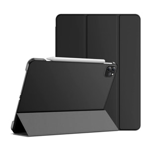 Étui Smart Cover iPad Pro 12.9 pouces (2018/2020/2021) Noir à Rabat avec Support