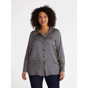 Fiorella Rubino - Camicia dalla stampa catene - Blu