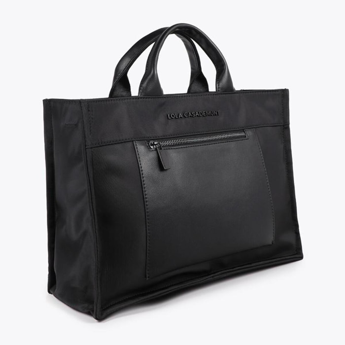 Borsa in Nylon Effetto Pelle