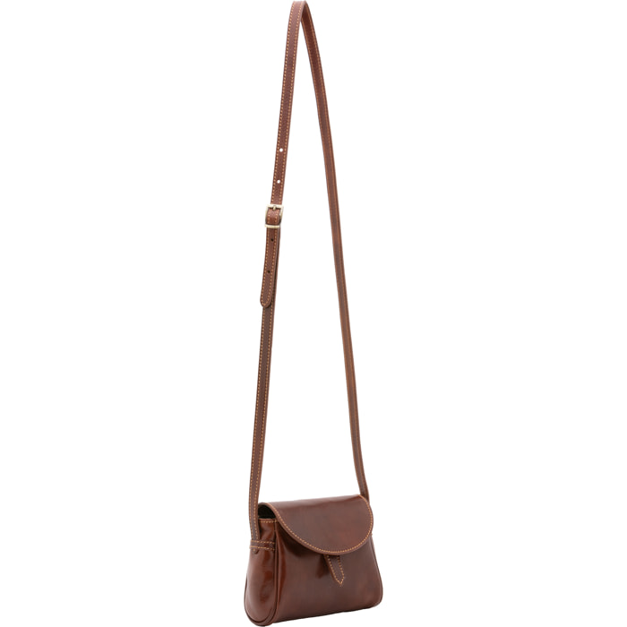 Borsa a tracolla  da donna In Vera pelle Made in Italy 14x18x7 cm