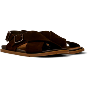 Sandalias - CAMPER Lluc Sandal - Marron - Cuero de gamuza
