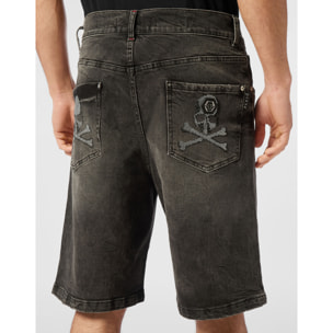 PHILIPP PLEIN Pantalones cortos vaqueros SKULL
