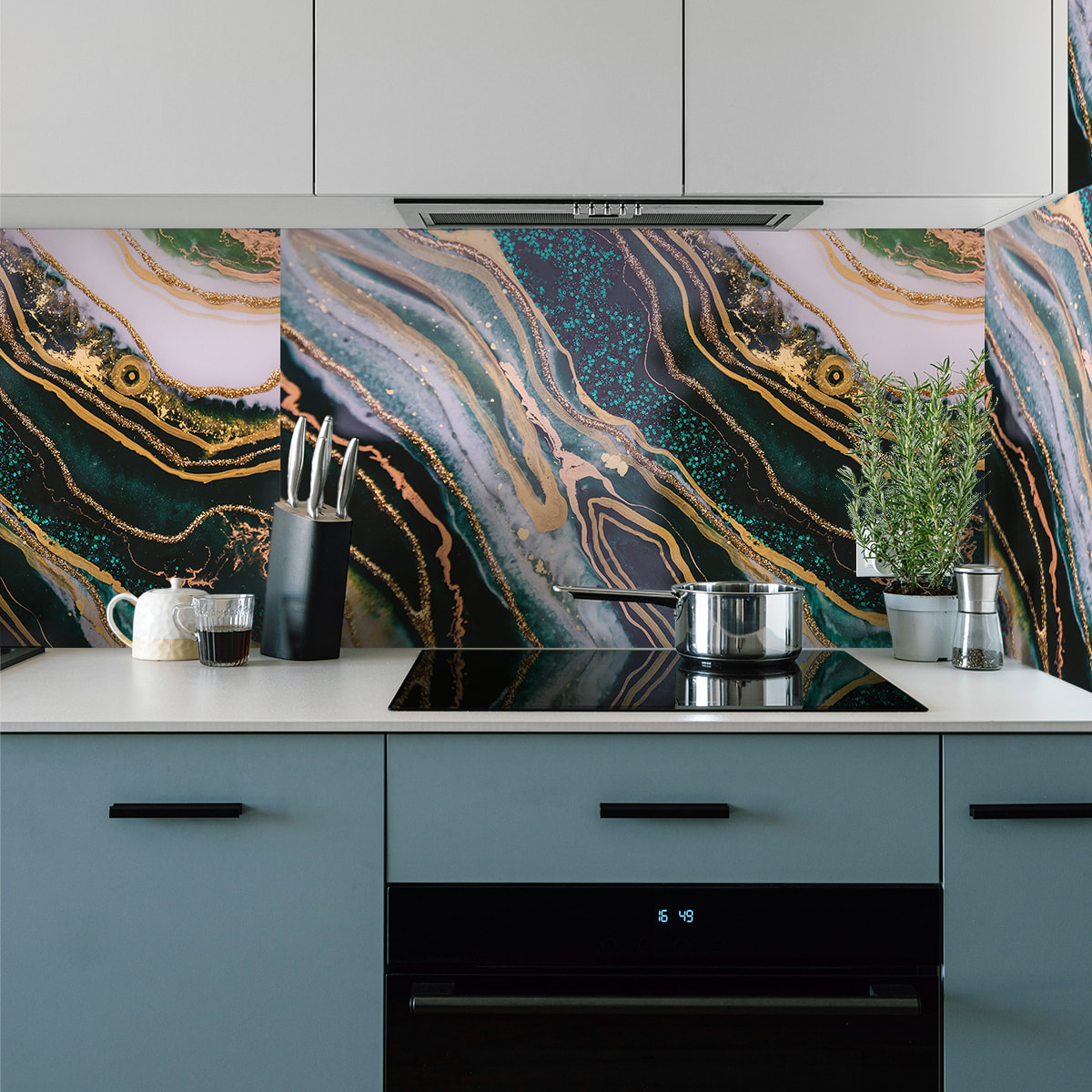 Sticker crédence adhésive - ÉMERAUDE - 60x100cm
