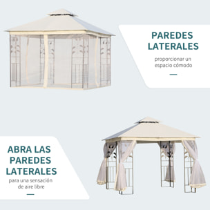 Carpas para Exterior Grandes Con Mosquitera Fácil de Drenar Poliéster Acero 3x3 cm