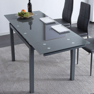 Mesa de comedor extensible Milan 110 Gris oscuro