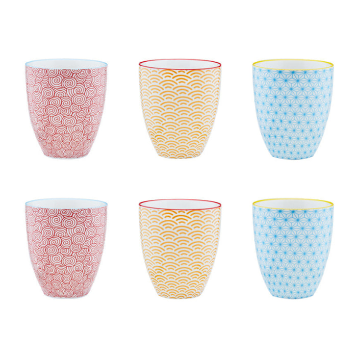 Mug PATTERN 30cl - 6 pièces - Color