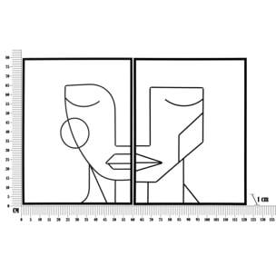 PANNELLO IN FERRO TRIBAL SIMPLY COPPIA CM 60X1X80