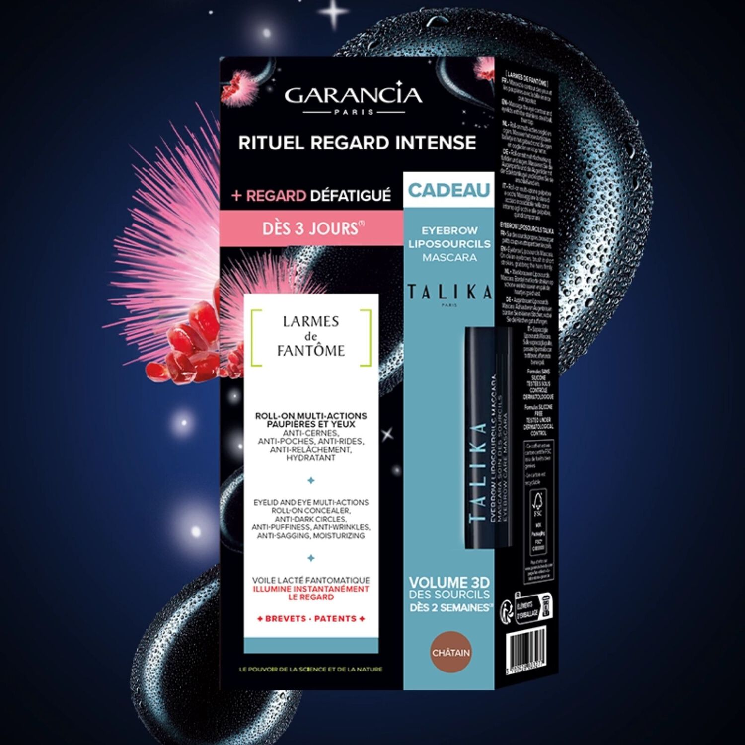 Larmes de fantôme - Coffret Roll-On 10ml + Mascara Liposourcils Châtain 5ml