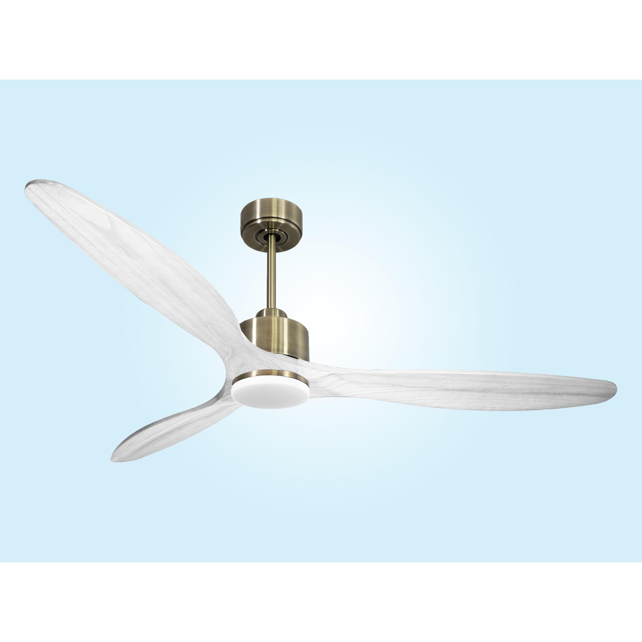 Ventilateur de plafond Réversible  Thermostat Dimmable Wifi Moteur à courant continu Toits en pente Télécommande Lumière à trois tons Hypersilence Mémoire