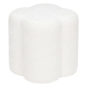 Pouf "Lavon" blanc 38x35x35cm