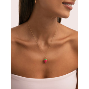 Charm Fragola Placcato Oro