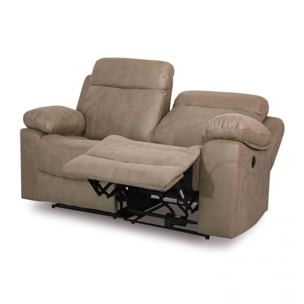 Sofá relax 2 plazas Nellie Cemento