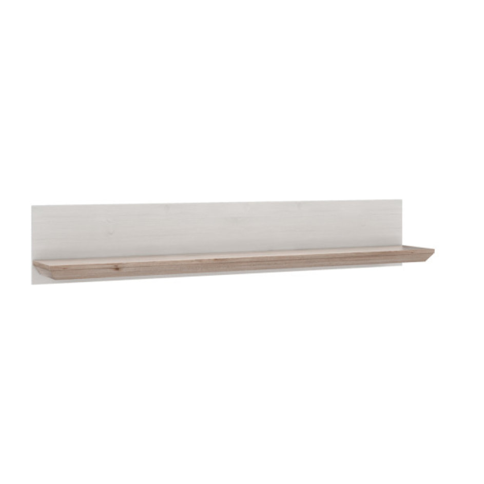 Etagère murale 145cm en bois effet chêne clair blanchi - ILONA