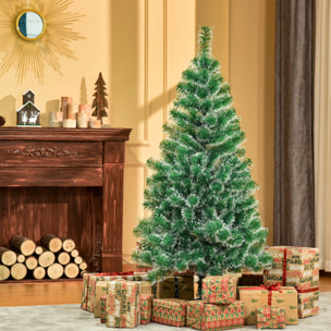HOMCOM árbol de Navidad Artificial 150 cm con 416 Ramas Hojas de PET y Soporte de Metal Decoración Navideña para Interior Salón Fiestas Ø75x150 cm Verde