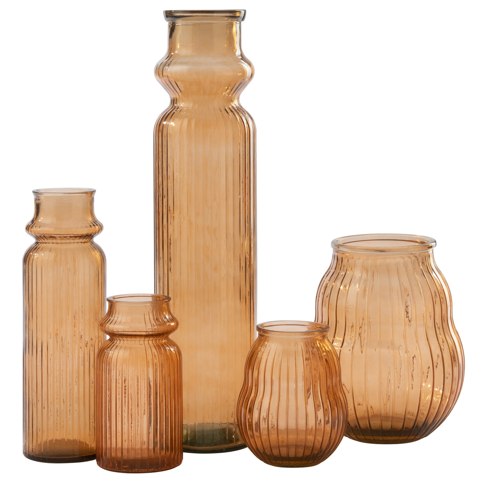 J-Line Vase Ligné - verre - orange