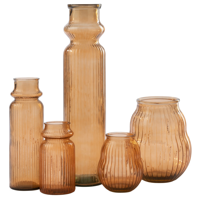 J-Line Vase Ligné - verre - orange