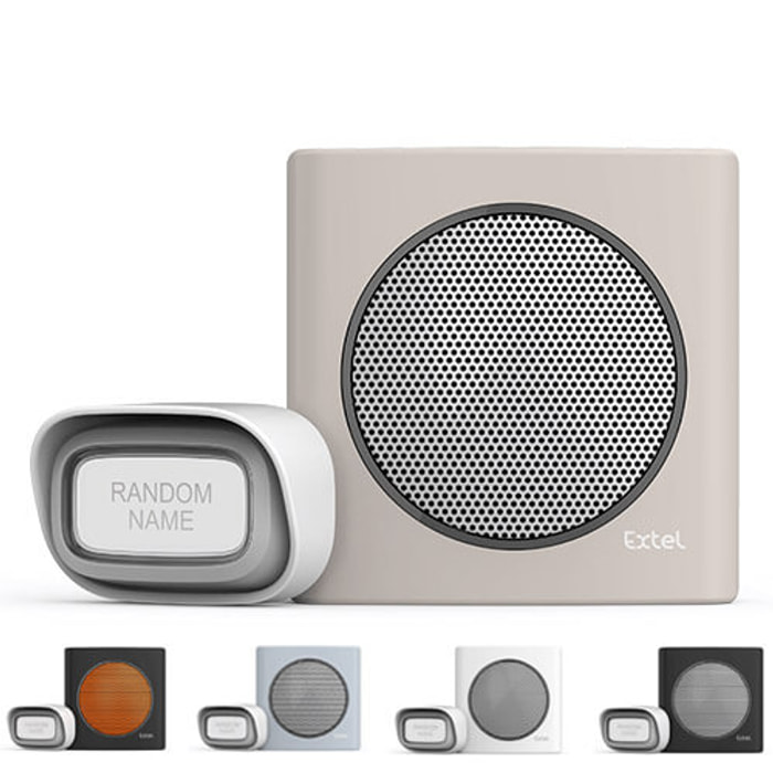 Carillon sans fil portée de 200 m et 6 sonneries au choix alerte batterie faible - diBi Flash Soft Orange - Extel - 081741