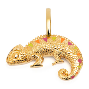 Charm Chameleon Enamel Lime Placcato Oro