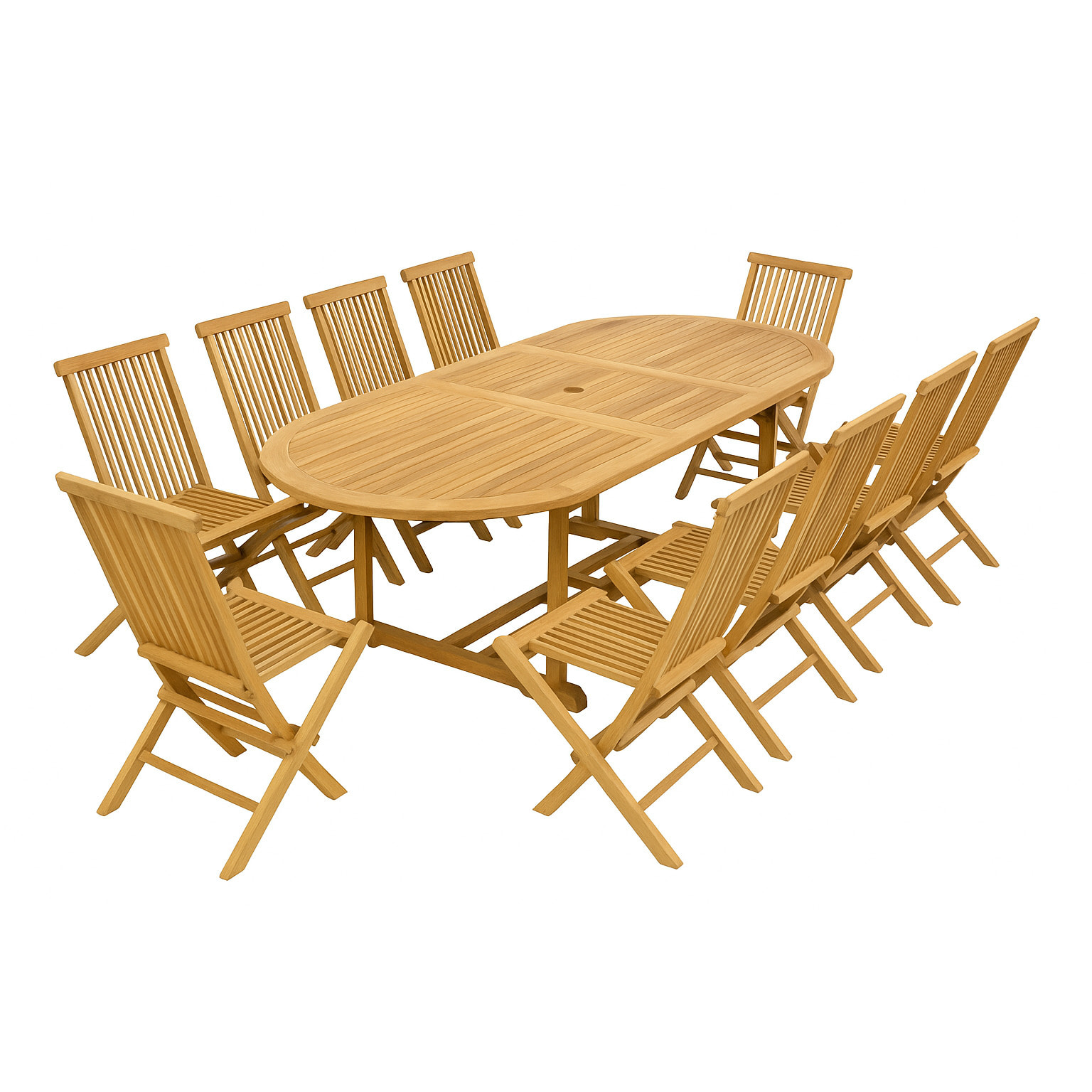 Table ovale + 10 chaises ADAGNA