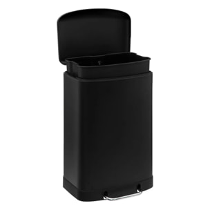 Poubelle à pédale "Ariane" métal 50L noir