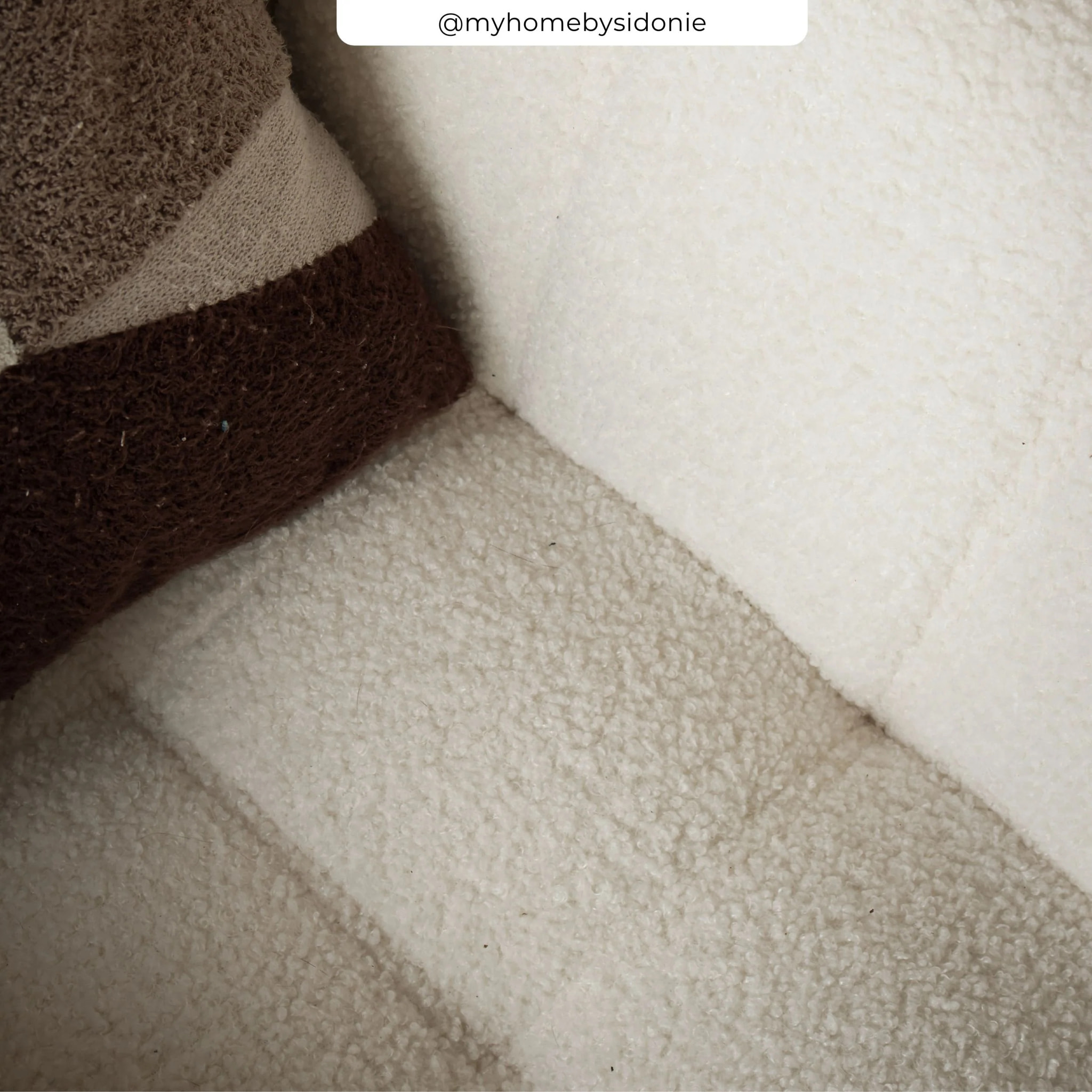 Fauteuil en tissu bouclé blanc - Simba