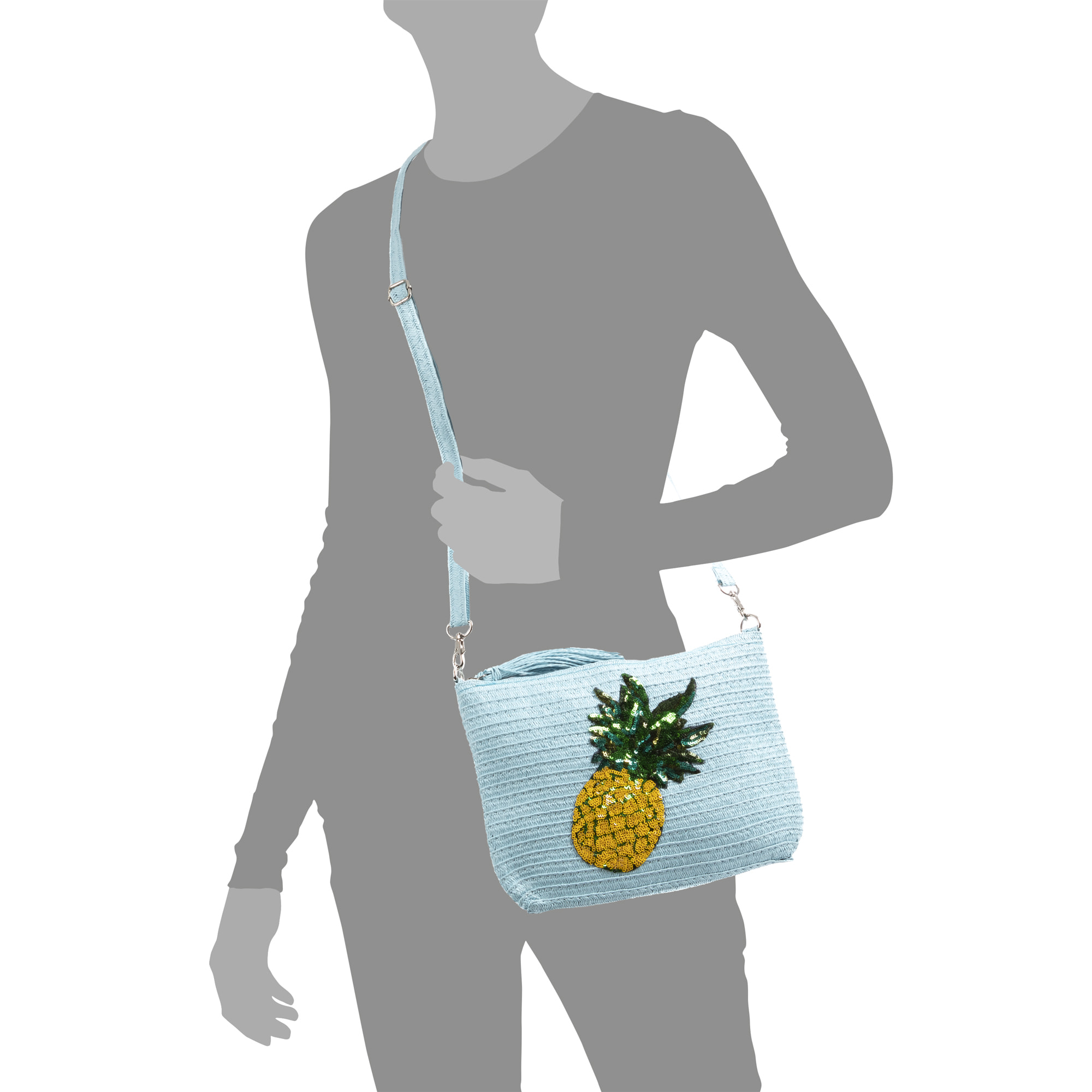 Adria Bolso de mano Mujer. Tejido Paja  Piel Sintética PU